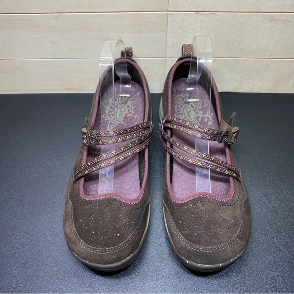 Chaco Petaluma Mary Jane Maroon Grey Women's Size 9 Shoes Leather - Picture 7 of 11